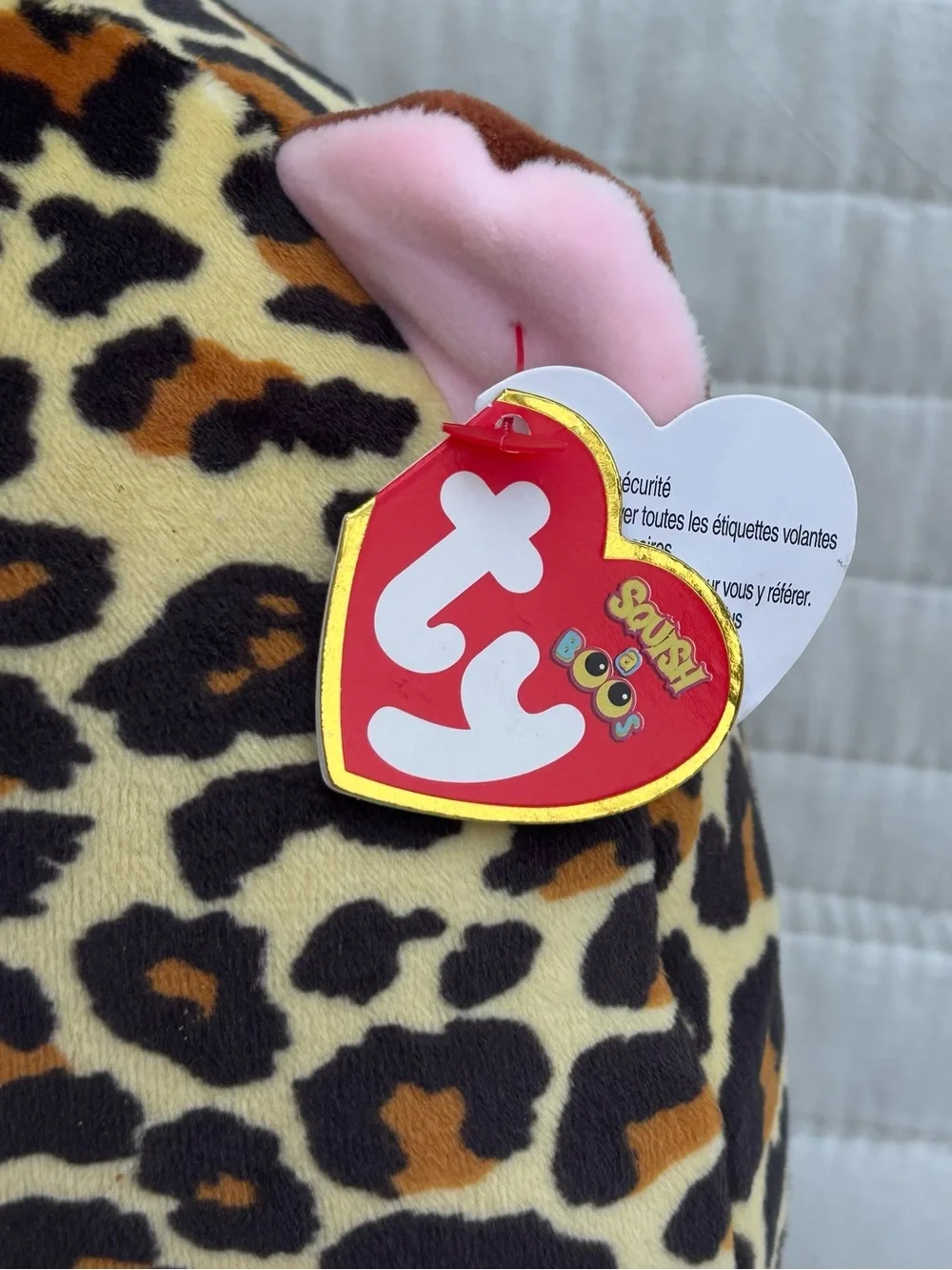 TY Squish-A-Boos Livvie the Leopard Plush Stuffed Animal Pillow NWT